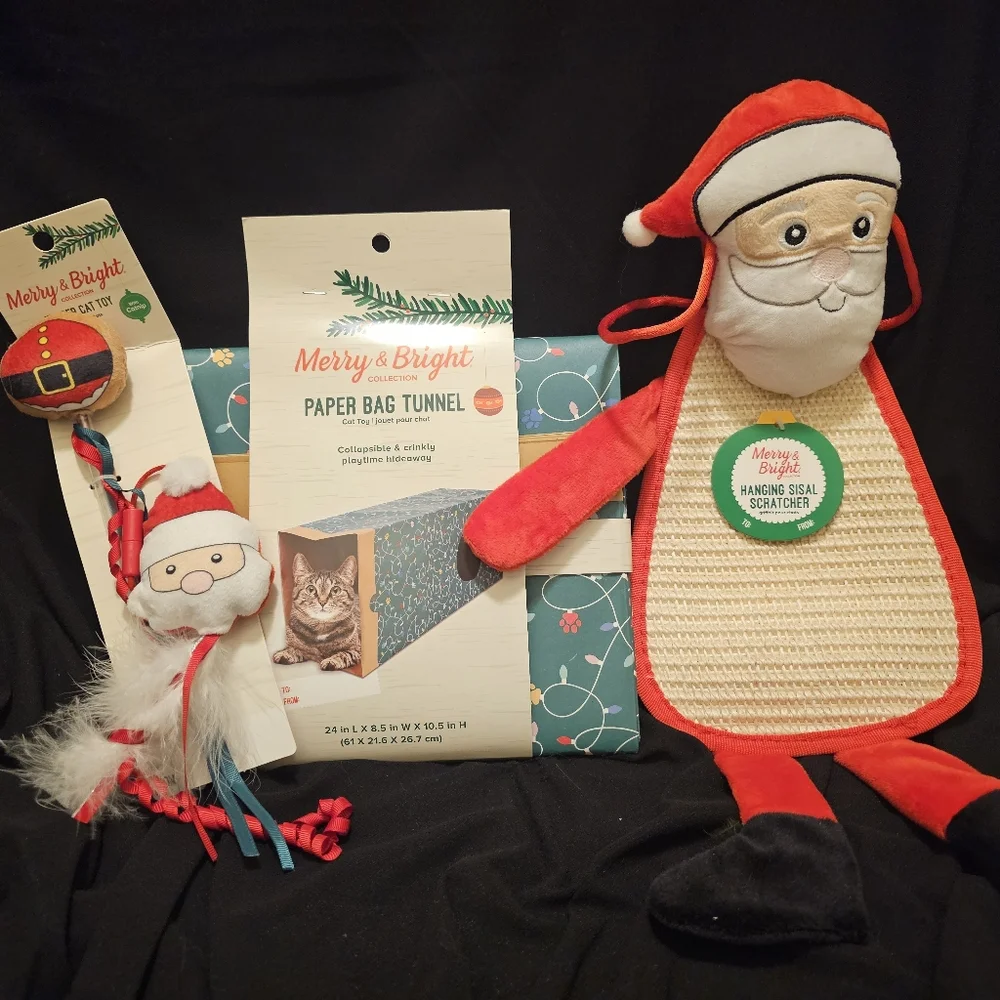 Merry & Bright Cat Christmas Toy Set
